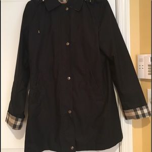 Lovingly worn Burberry coat with removable warmer