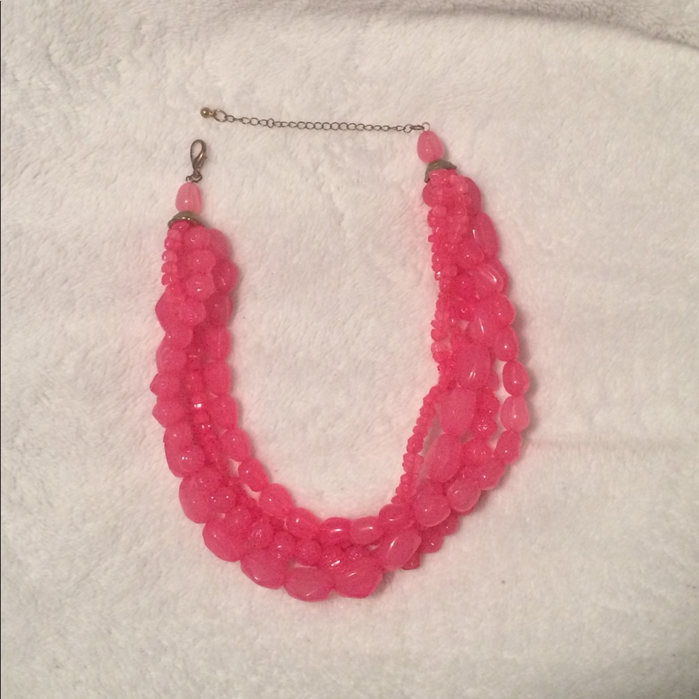 Pink statement necklace