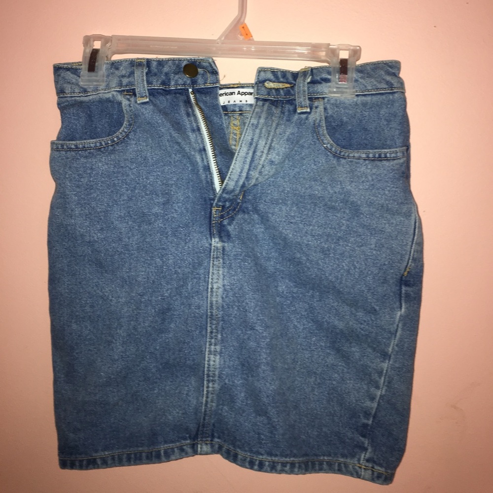 American apparel jean skirt