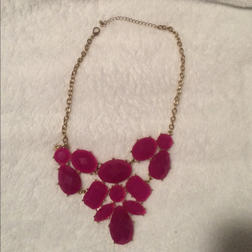 Purple statement necklace