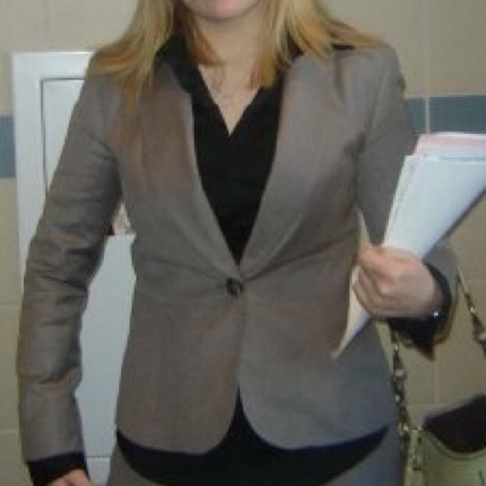 GREAT tan skirt suit