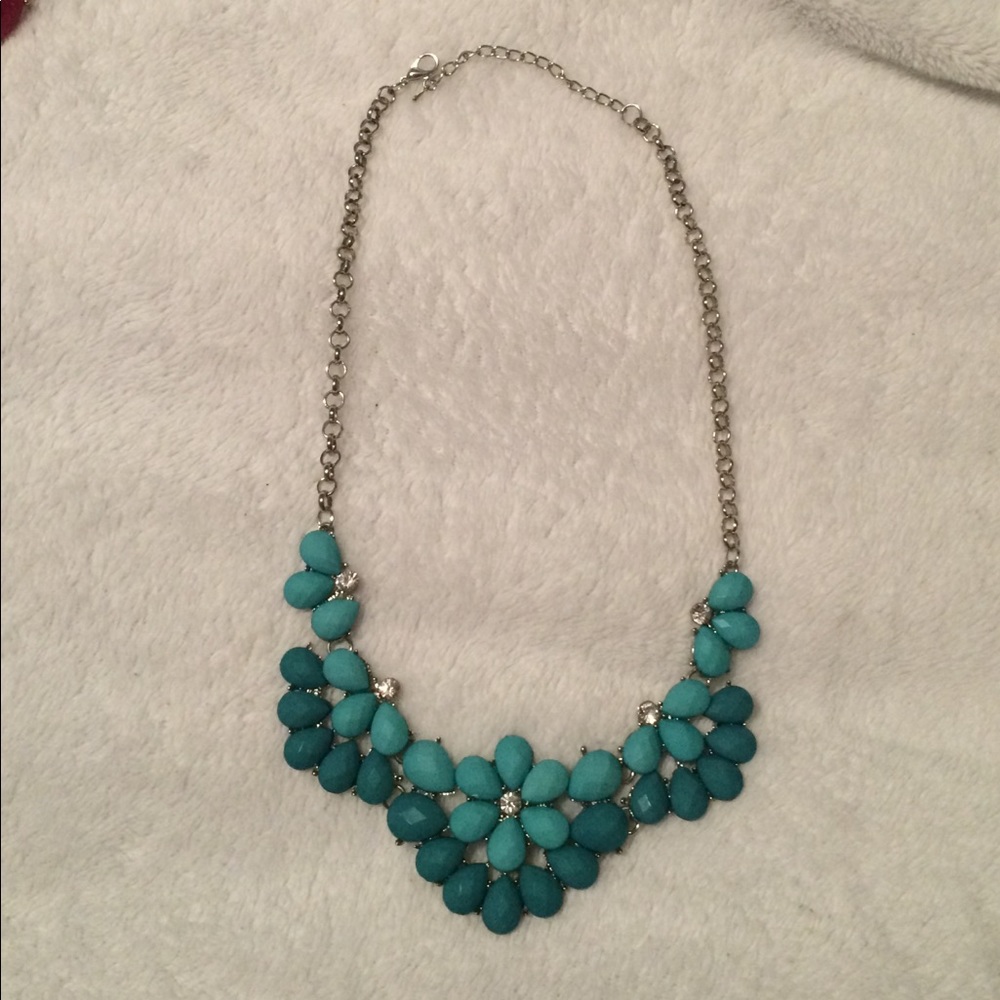 Blue statement necklace