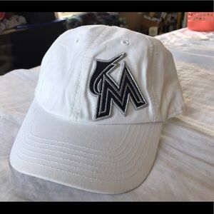 White Miami Marlins Baseball Cap