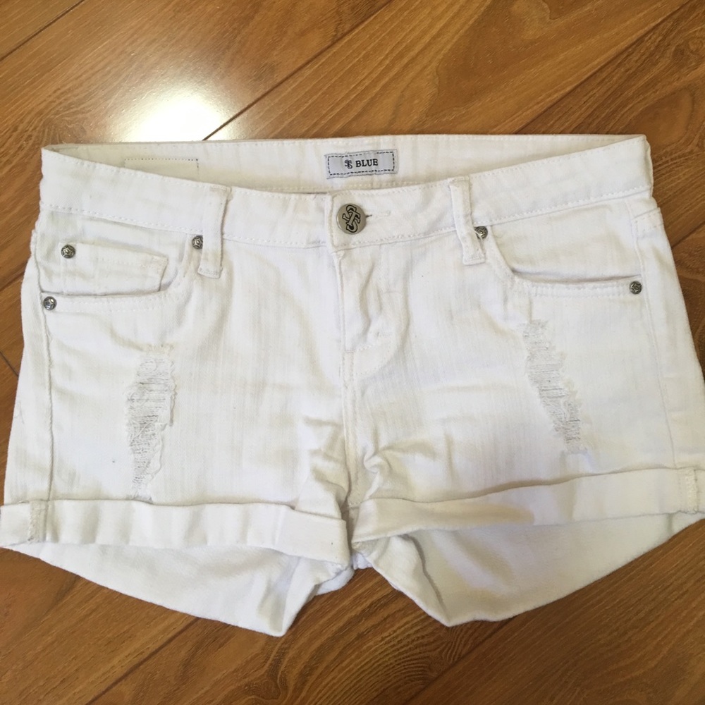 White demin shorts