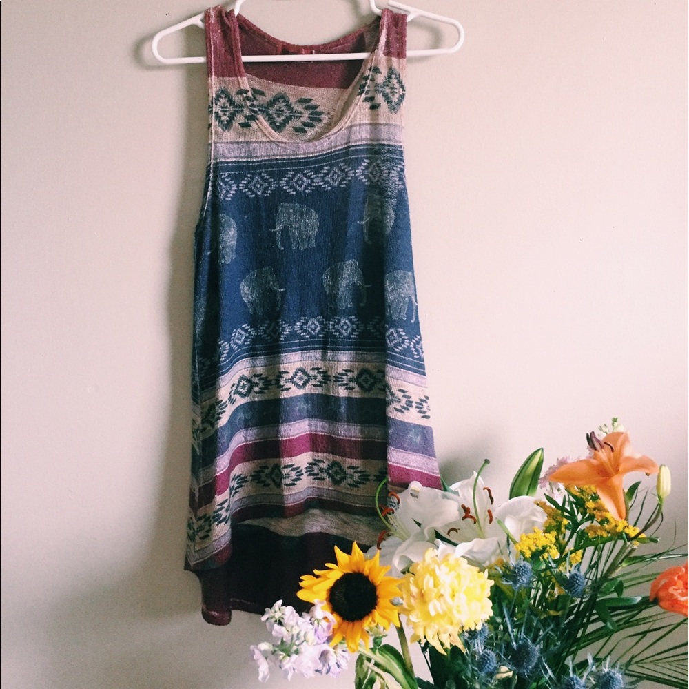 High-low tribal shirt