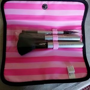 Victoria's Secret 3 piece brush set with case.