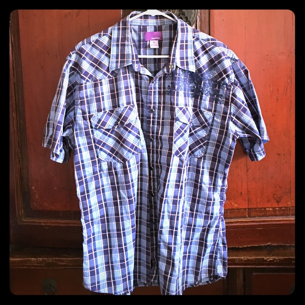 Men's western style snap front shirt