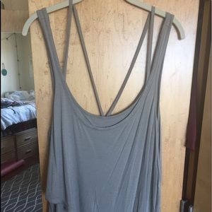 Greyish/green super soft free people layered tank