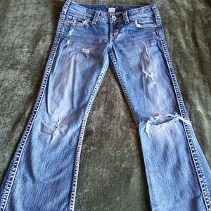 Distressed Silver Frances jeans