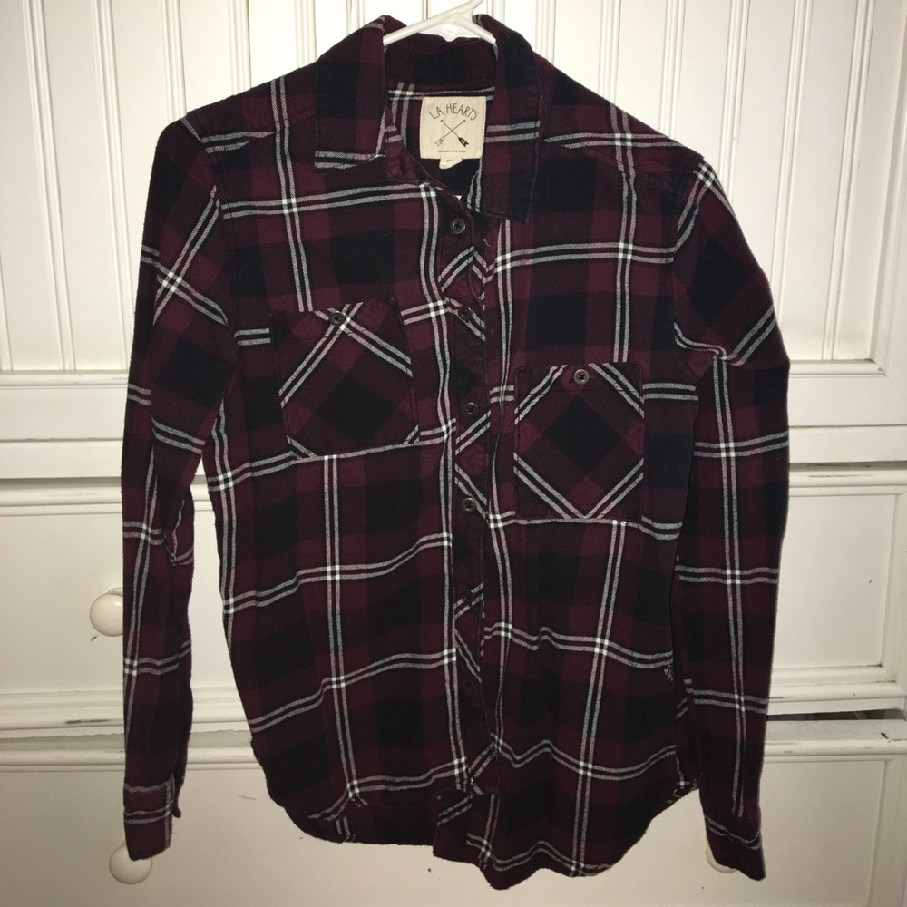 Plaid collared shirt