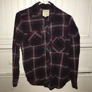 Plaid collared shirt