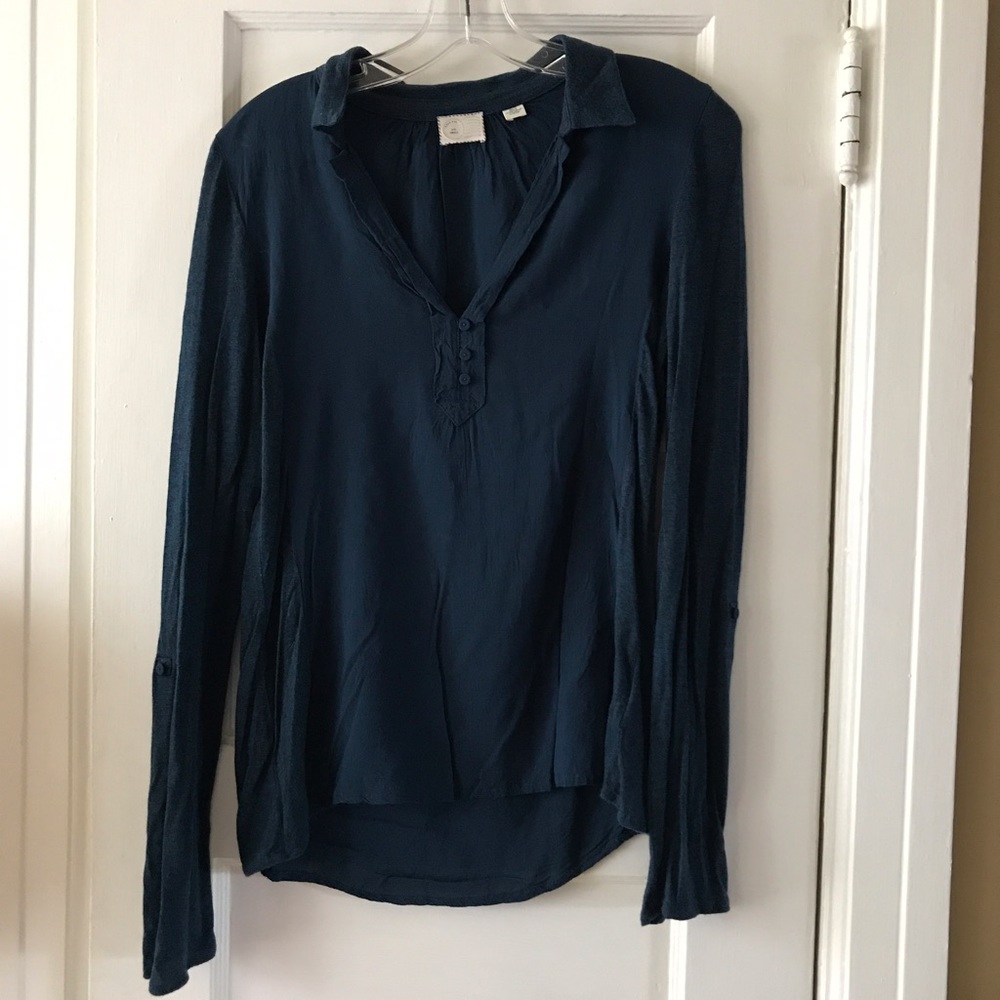 Anthropologie Blue Top