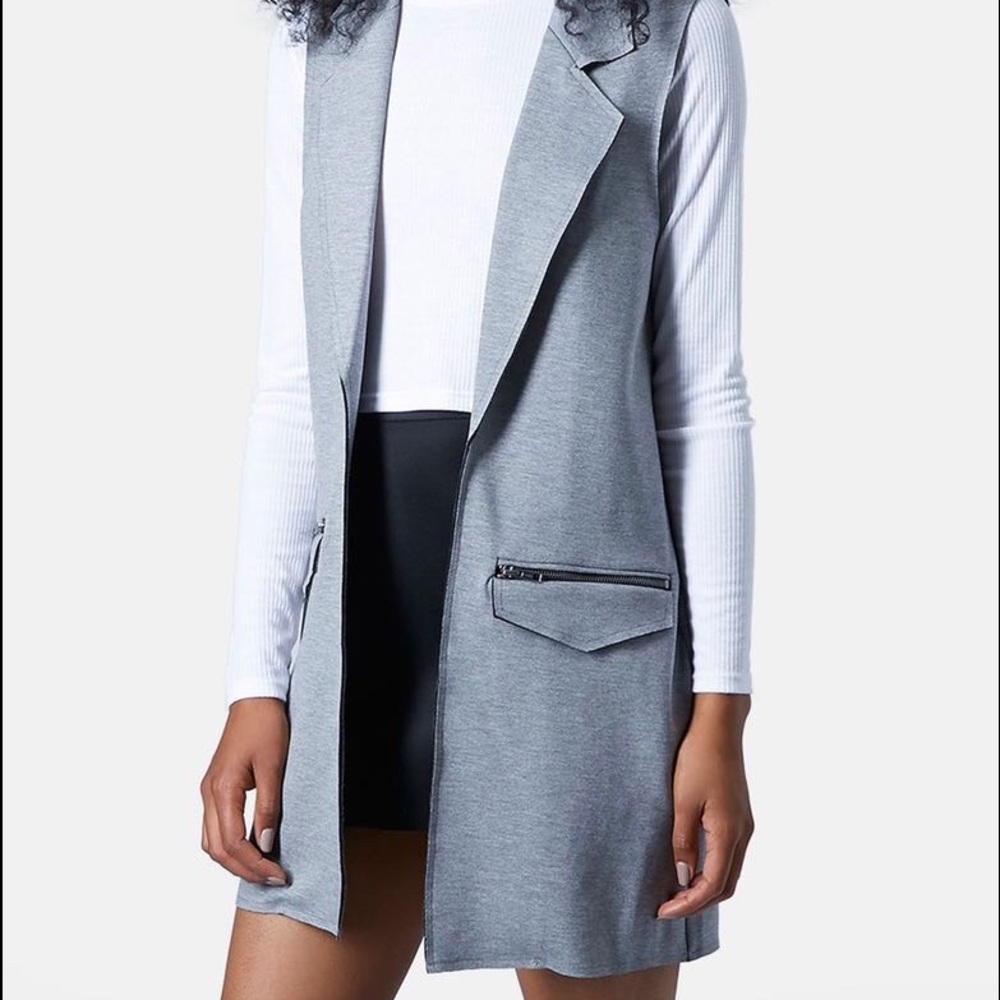 Topshop Long Utility Vest