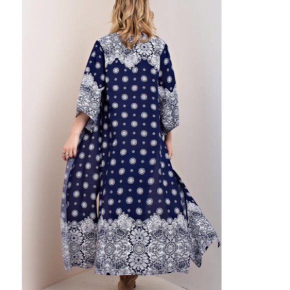 Beautiful side split open woven duster - Picture 4 of 8