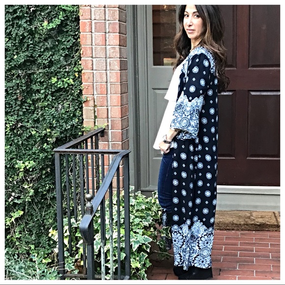 Beautiful side split open woven duster - Picture 6 of 8