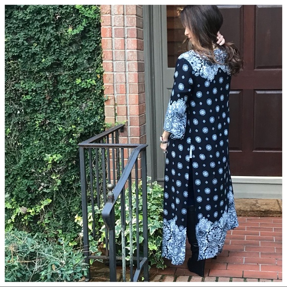 Beautiful side split open woven duster - Picture 8 of 8