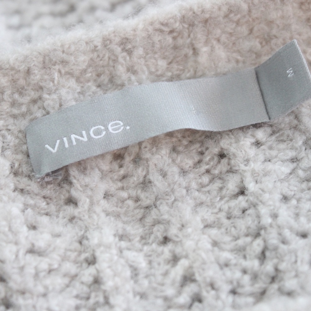 Vince Cashmere Blend Ladder Stitch Funnel Sweater - Picture 5 of 8
