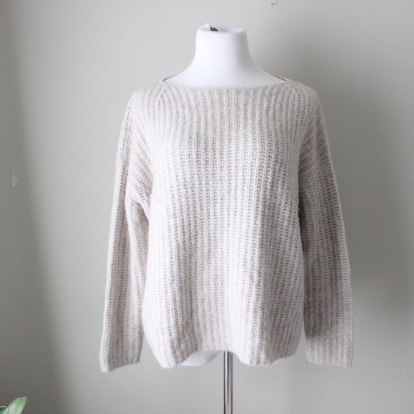 Vince Cashmere Blend Ladder Stitch Funnel Sweater - Picture 7 of 8