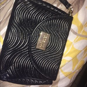 NEW black Versace Parfums black clutch bag!!