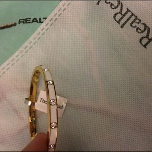 Kate spade New York white and silver bangle