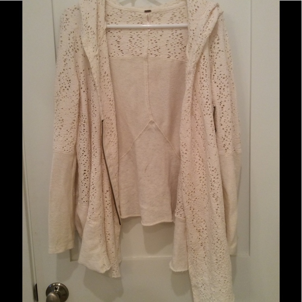 Free people lace sweater.