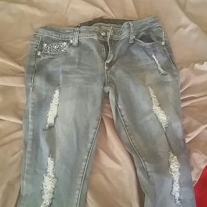 Distressed jeans