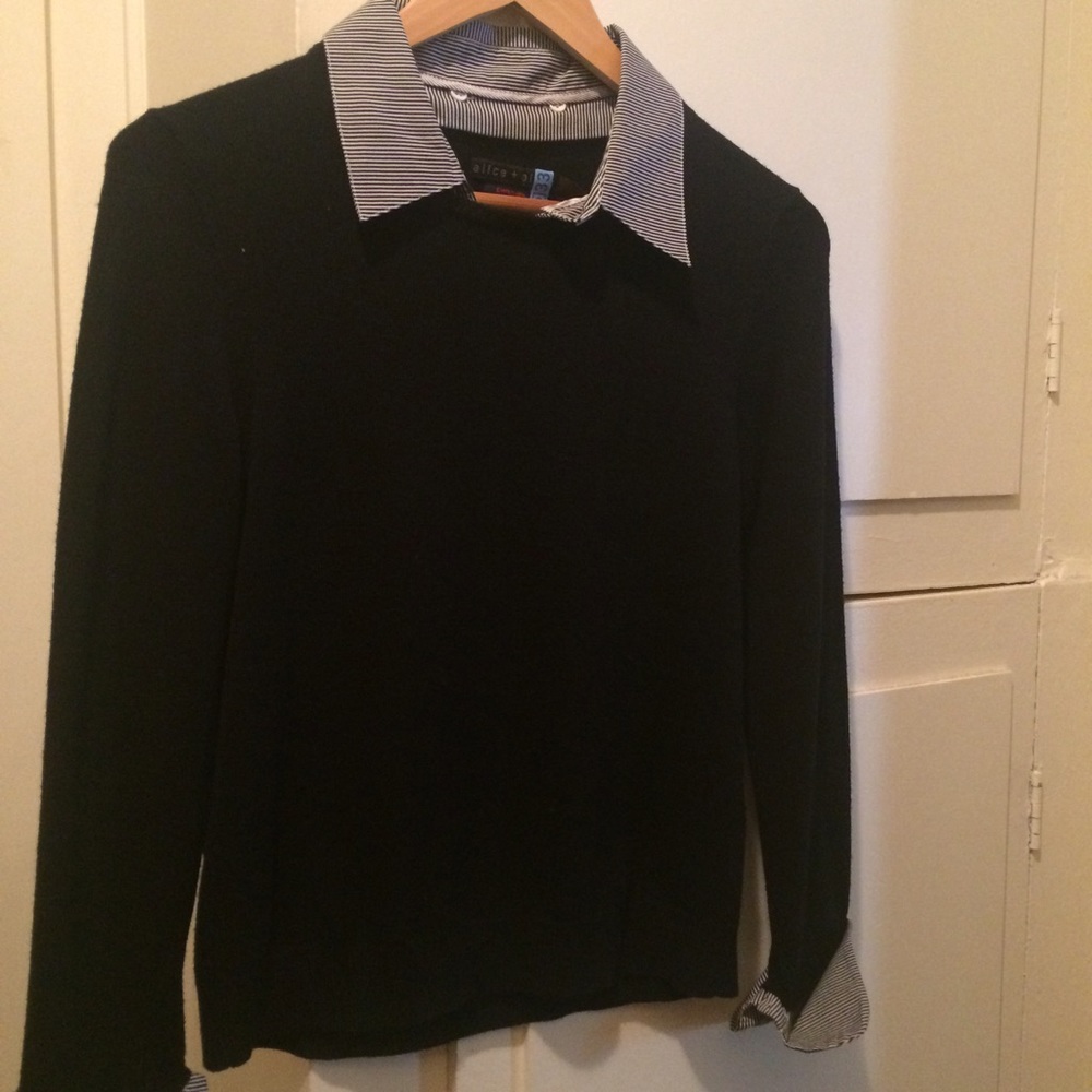 Alice + Olivia sweater removable cuffs and collar