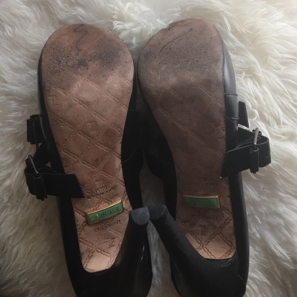 Black L.A.M.B. heels with buckles - Picture 4 of 8