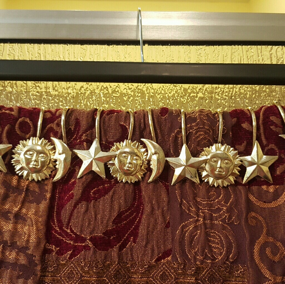 Tapestry style shower curtain
