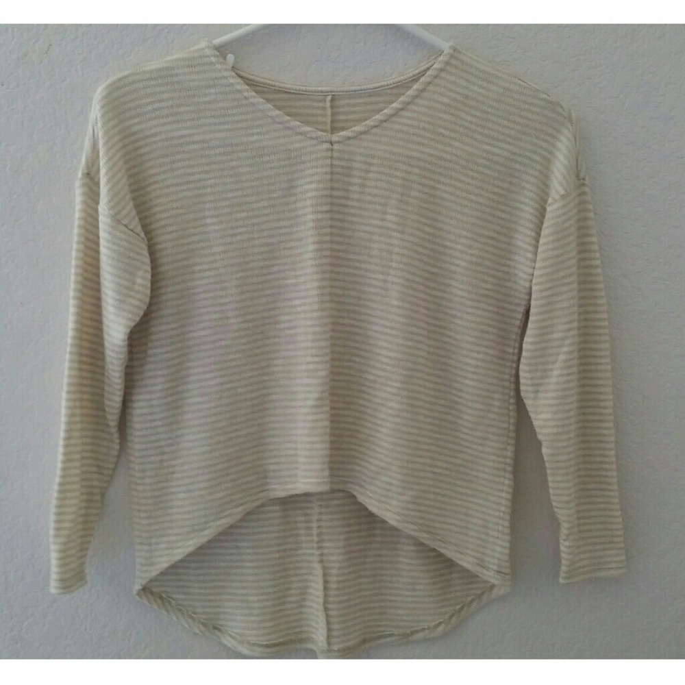 Cute Cappuccino Hi Low Stripe Top *BUNDLE ONLY*