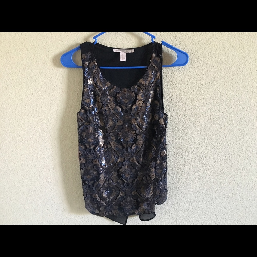 Black sequins top