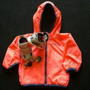 Columbia windbreaker with matching Nike's