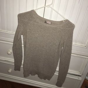 tan sweater