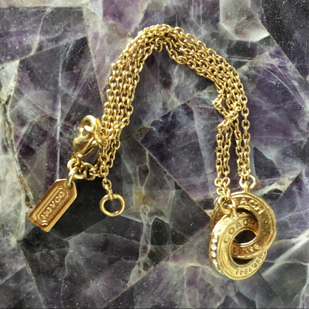 Coach Thin Chain Bracelet in Gold