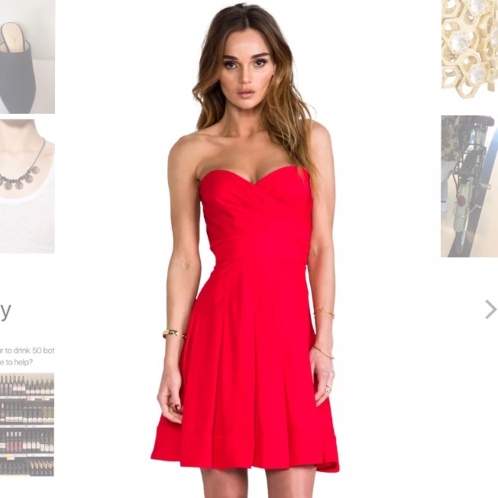 Catherine Malandrino Red Hot Corsette Dress
