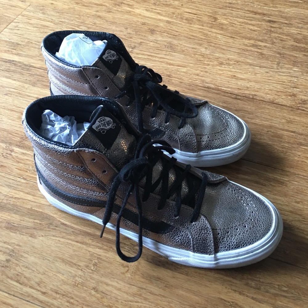 Gold VANS high tops!