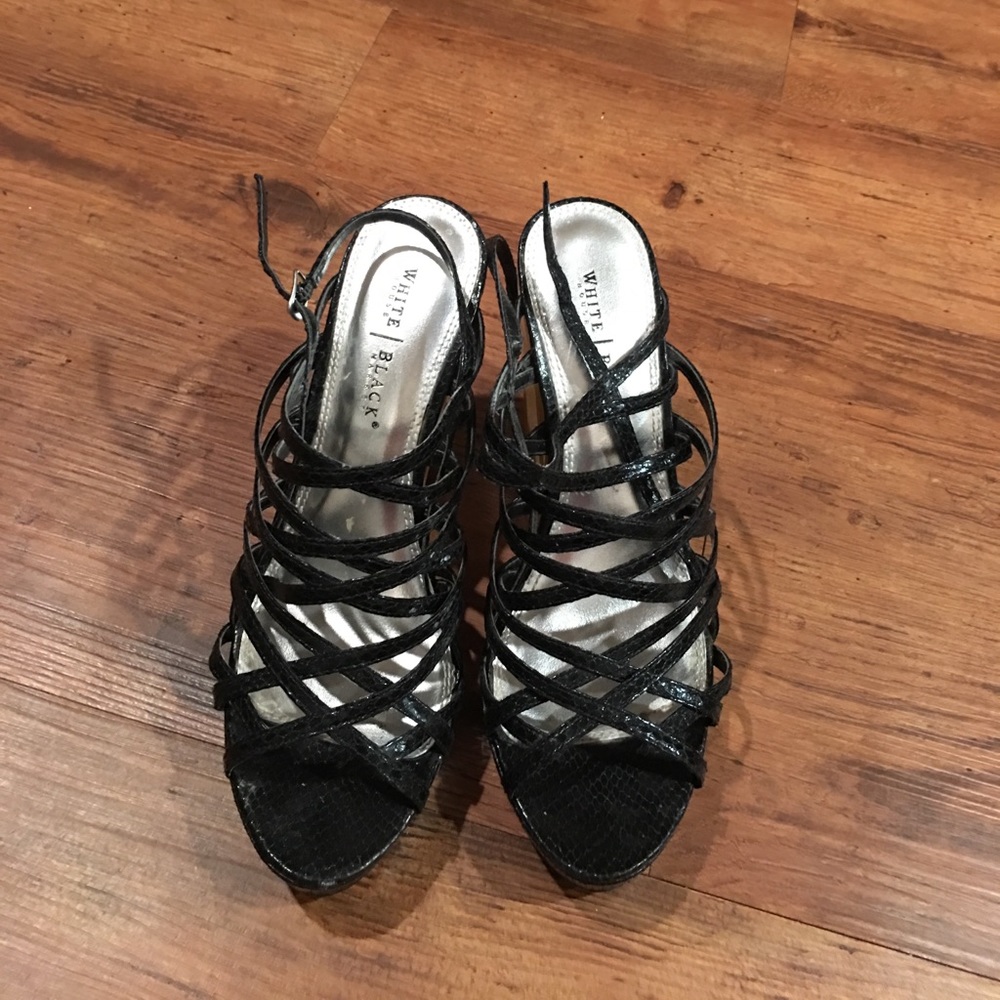 White House black market 4 inch heel wedge sandal