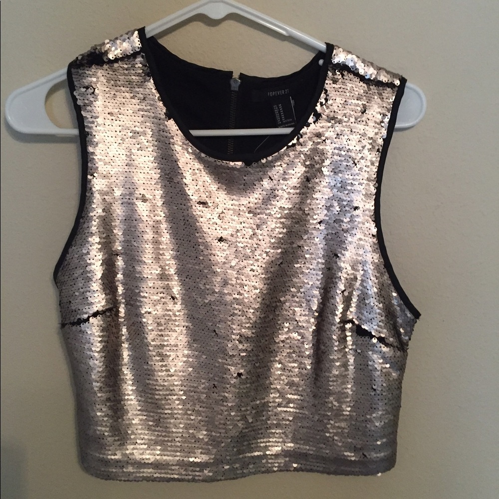 Sequined Crop Top