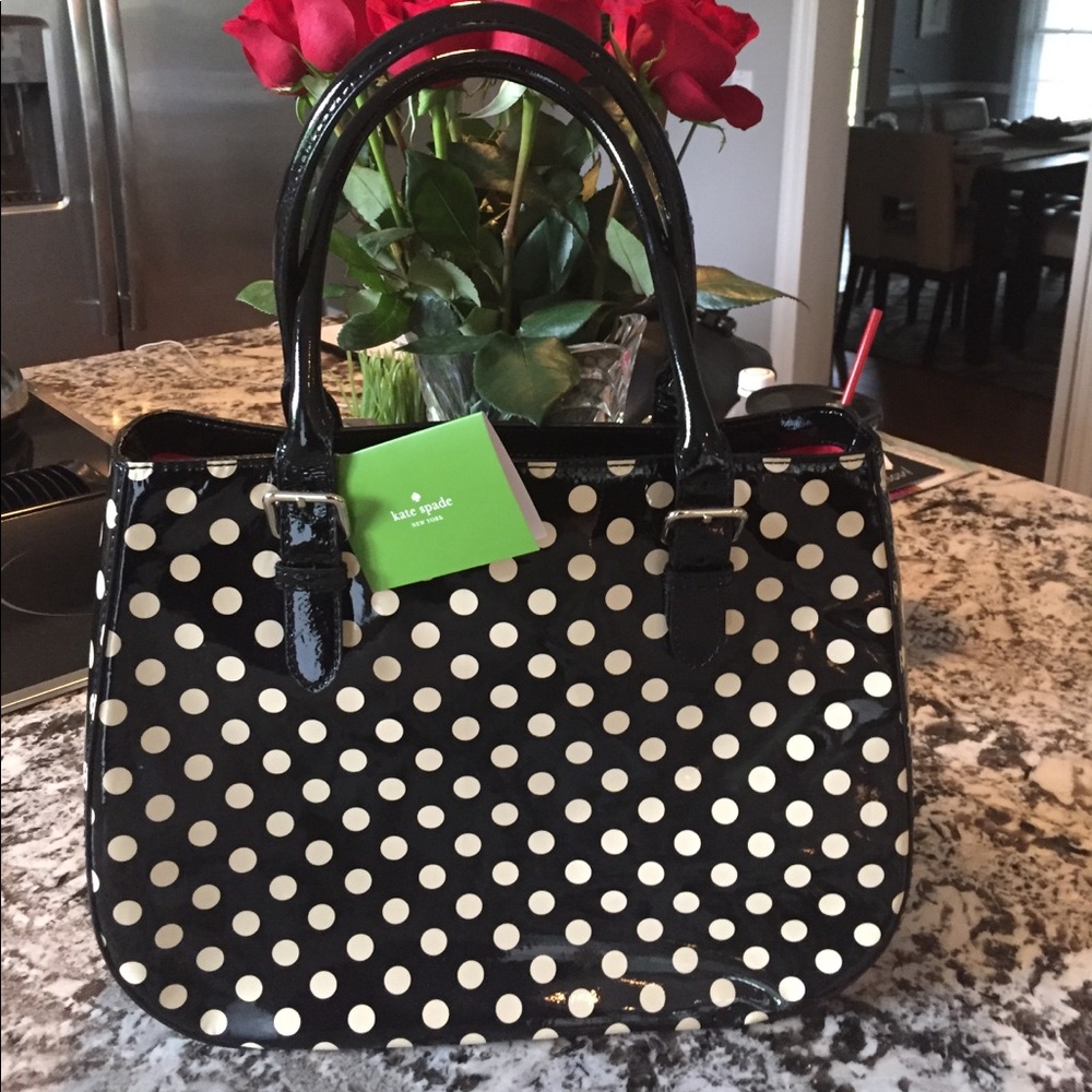 Kate Spade New York Dotty Black / Beige purse