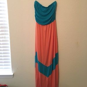 Strapless maxi dress