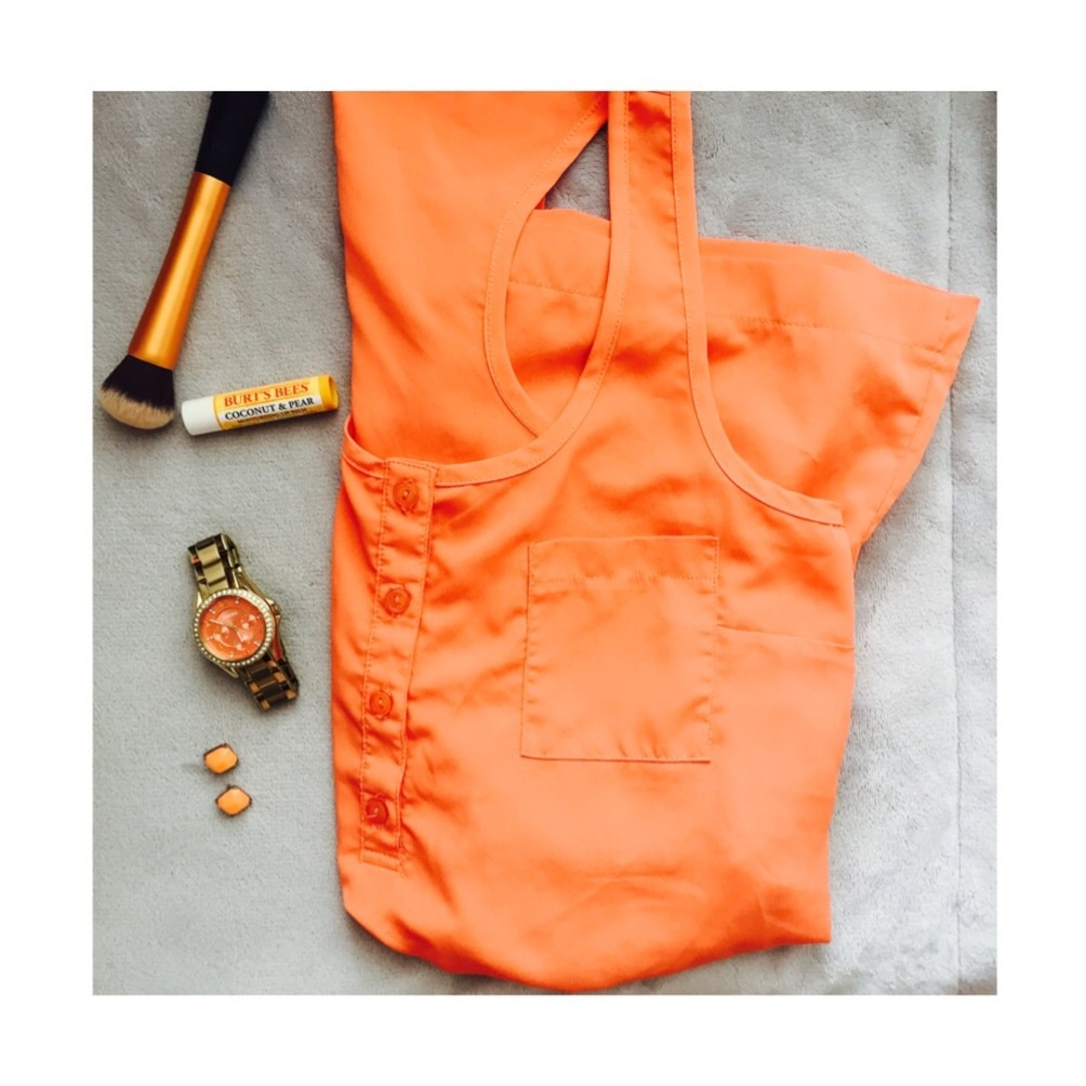 Peach/Coral Romper