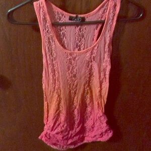Pink and orange tank top