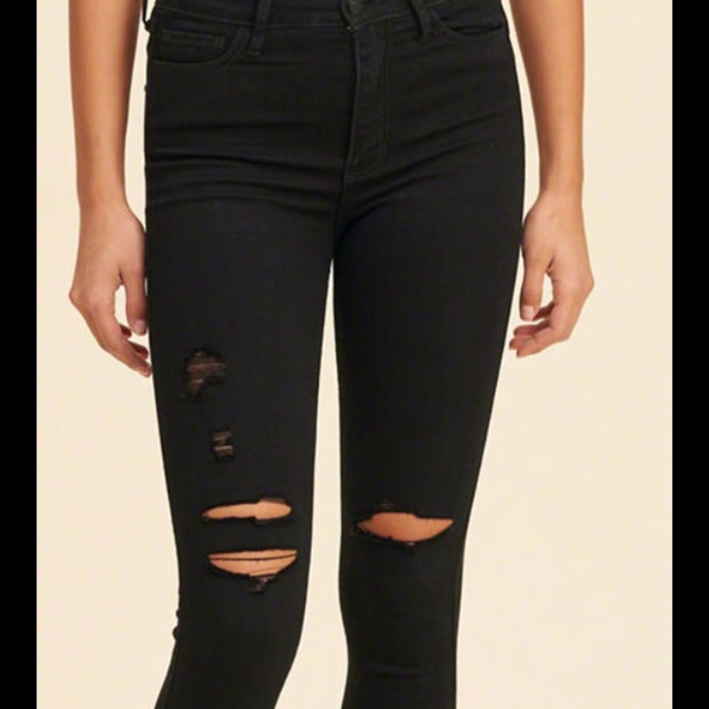 Black Crop Highrise Jeans