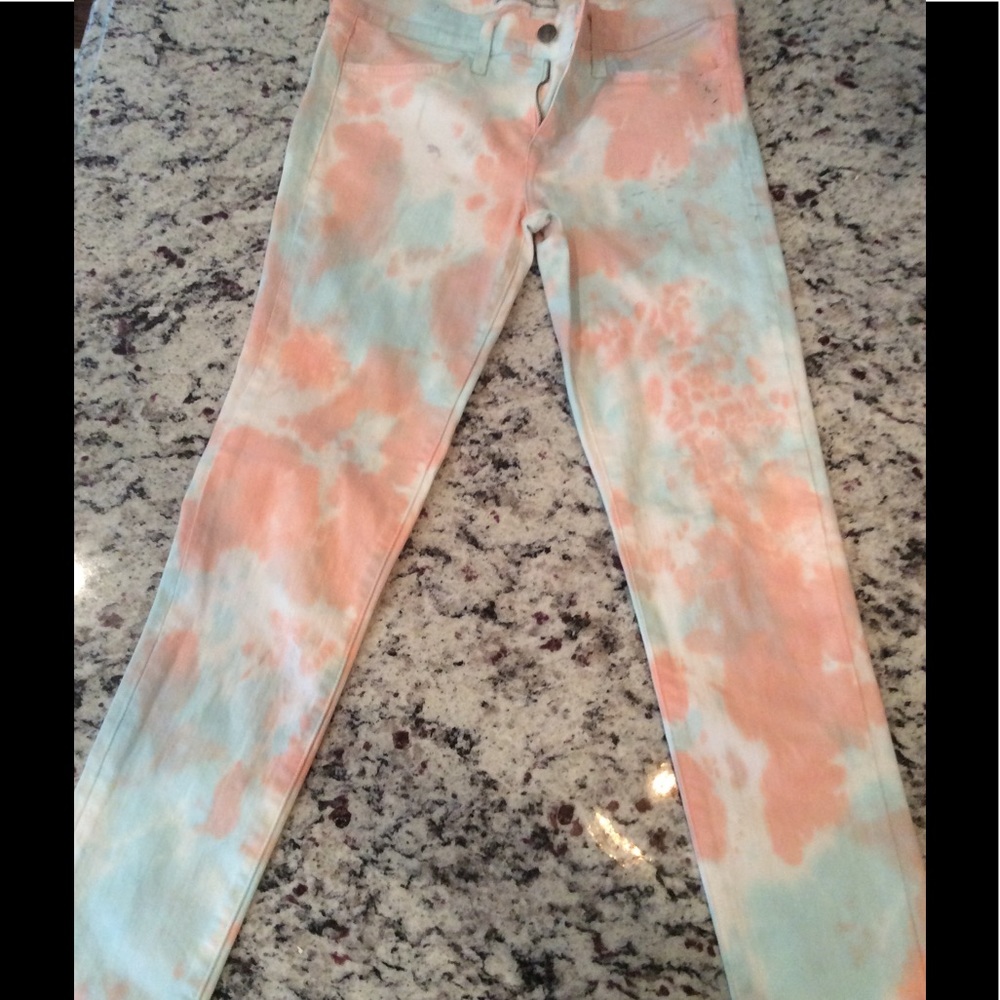 Wild fox tie dye jeans
