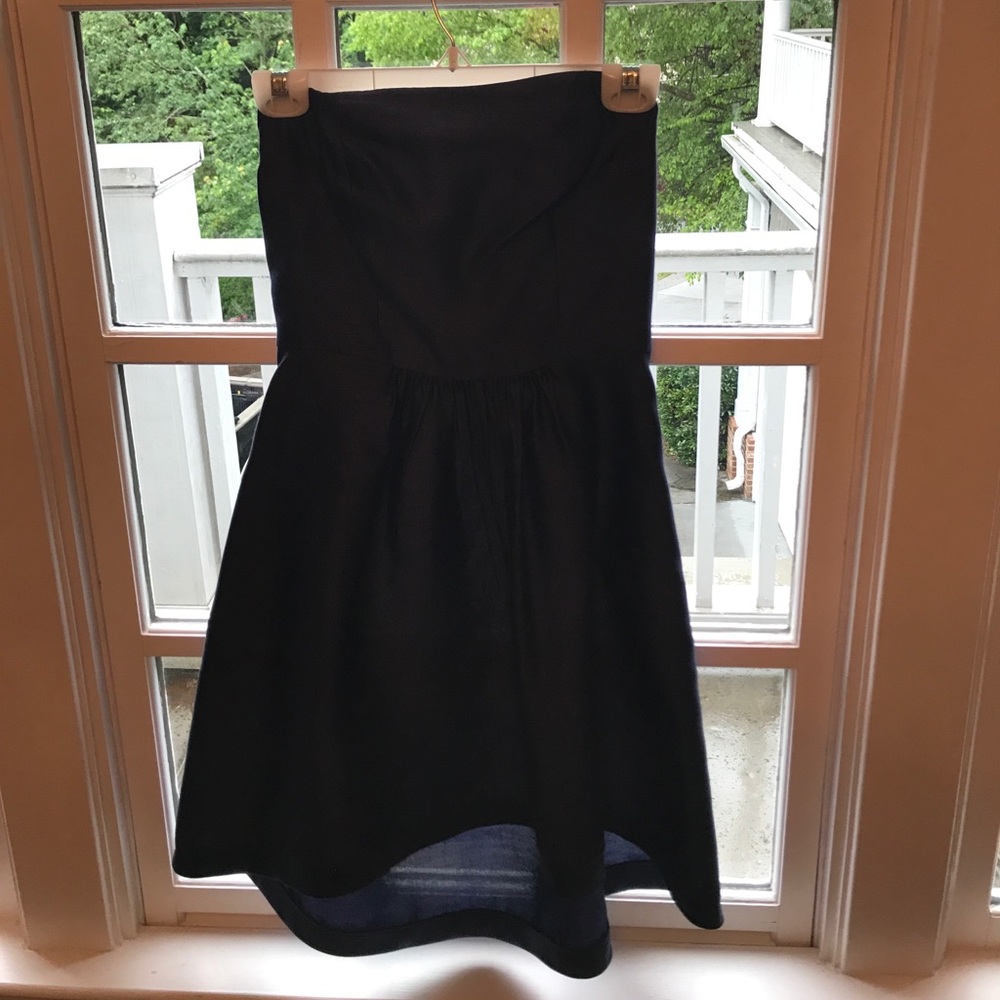 Cynthia Rowley Blue Strapless Silk Dress