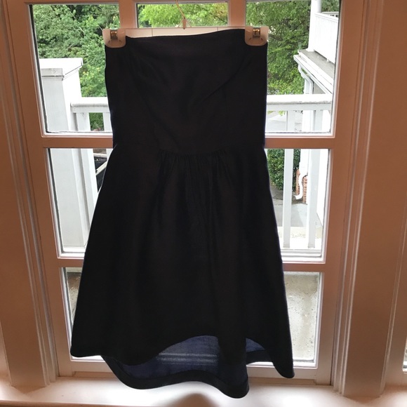Cynthia Rowley Blue Strapless Silk Dress