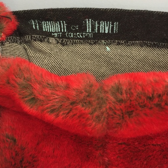 Fur & Denim Mini Shorts - Picture 3 of 3