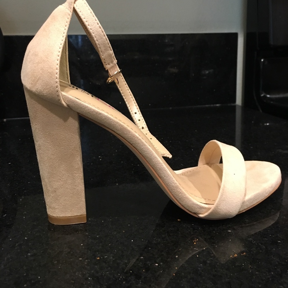 Cream Ankle Strap Heels