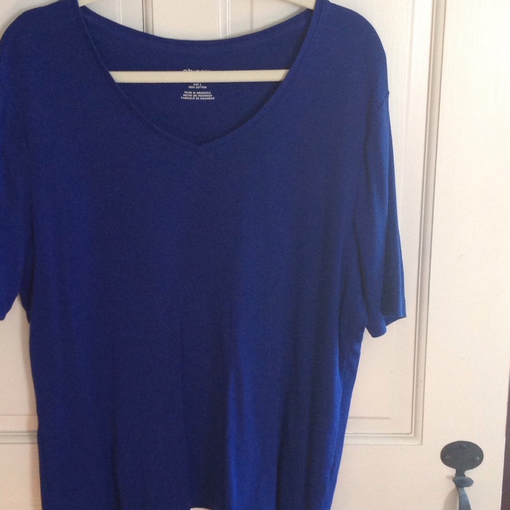 Chico's the ultimate tee size3 (XL sz 16) cobalt