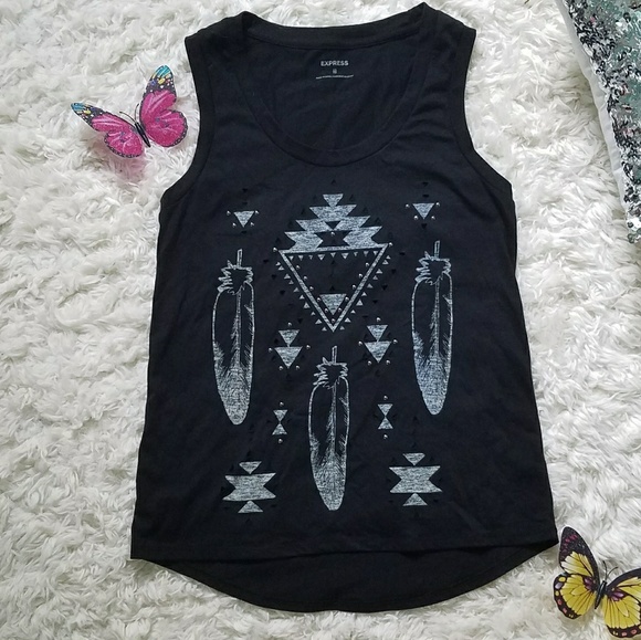 Express Tops - Tribal inspired muscle tank